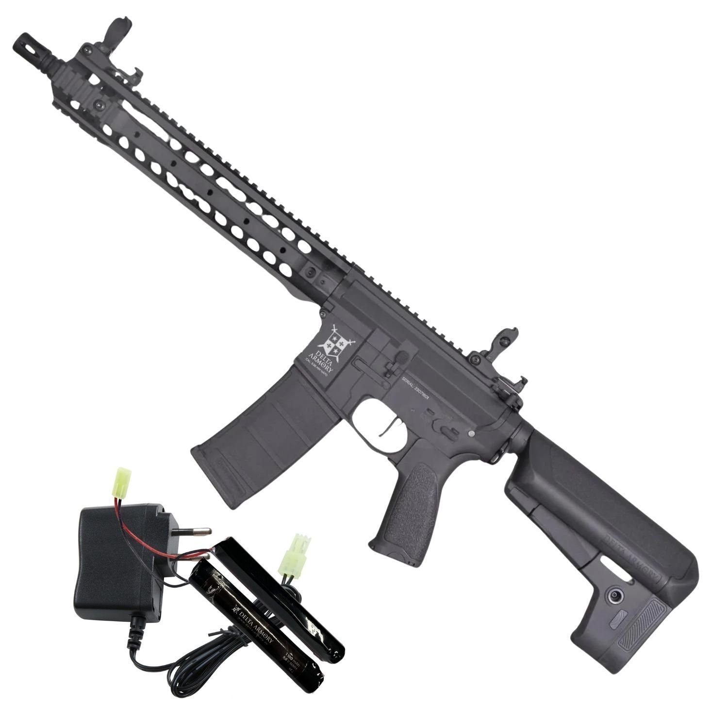 Delta Armory AR15 URX3 12'' BRAVO Siyah AEG Airsoft  / Pil Şarj Setli