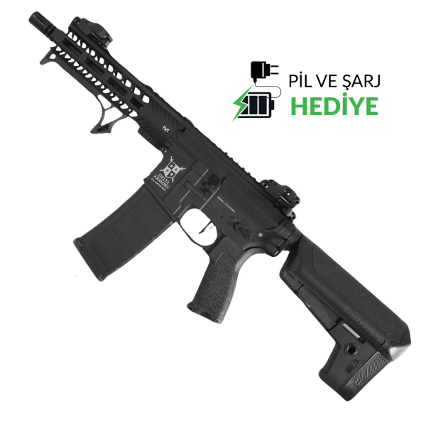 Delta Armory AR15 M-Lok Short BRAVO Siyah AEG Airsoft Tüfek / Pil Şarj Setli