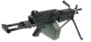 FN Lisanslı M249 PARA FULLMELTAL SIYAH Airsoft Makinalı AEG
