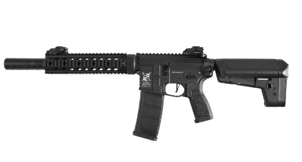 Delta Armory AR15 SilentOps 9'' Charlie Siyah AEG Airsoft Tüfek / Pil Şarj Setli