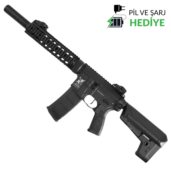 Delta Armory AR15 SilentOps 9” Charlie PiL ŞARJ SET Airsoft Tüfek / Siyah DA-C06