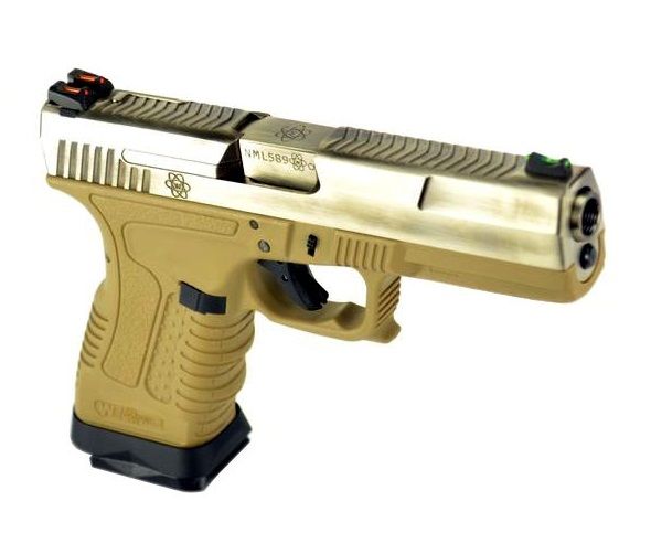 WE GP1799 T8 (Silver Slide / Tan Frame) GBB AIRSOFT TABANCA