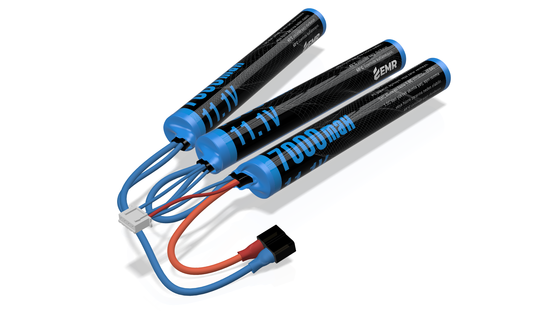 EMR 11.1V 7000mAh Uc Yaprak Pil T-Plug