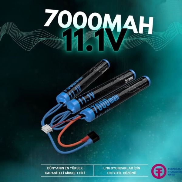 EMR 11.1V 7000mAh Uc Yaprak Pil T-Plug
