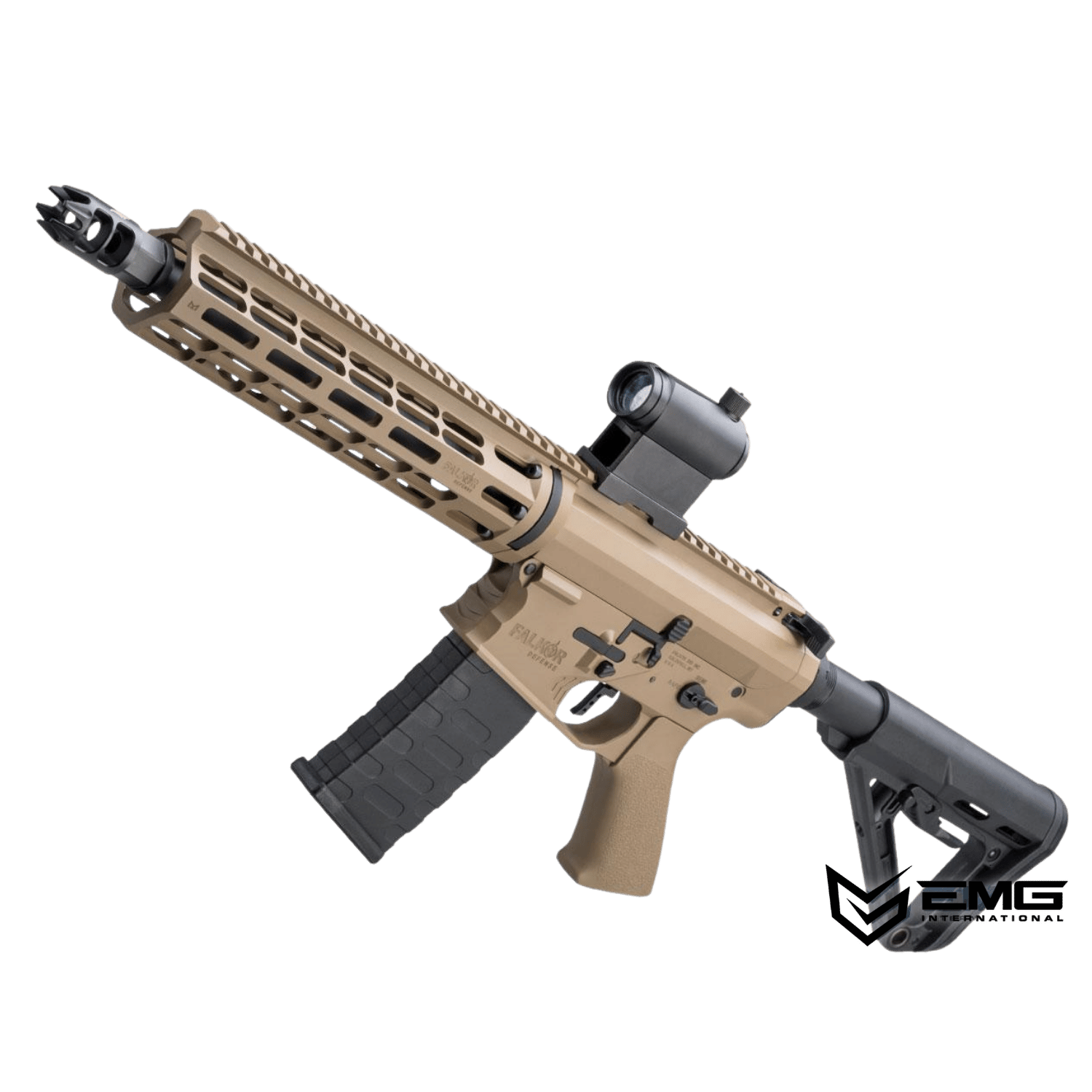 EMG Falkor Defence Phantom DESERT 5.56 AMBI SBR eSilver Edge SDU 2.0 Airsoft Tüfek (EMG-FD-P-D-3)