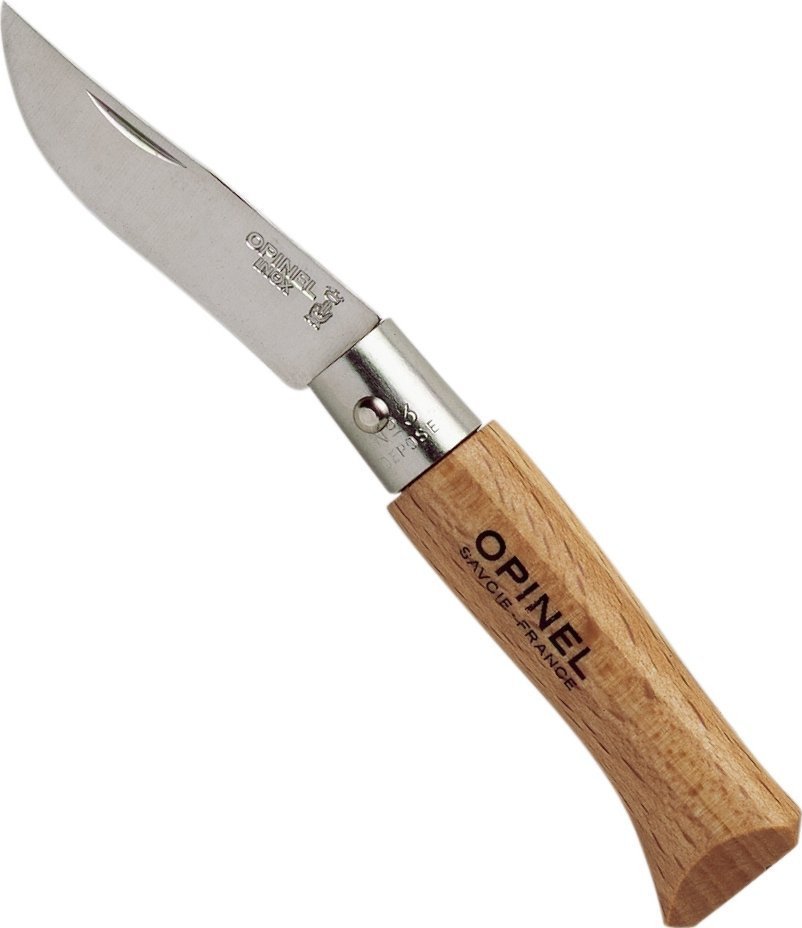Opinel Inox Kayın Saplı No.3 Çakı 001071 Sandvik 12C27 Paslanmaz Çelik Mini Cep Çakısı