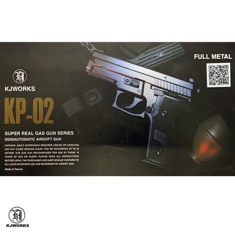 KJW Sig Sauer P229 KP-02 Full Metal GBB Airsoft Tabanca - Siyah