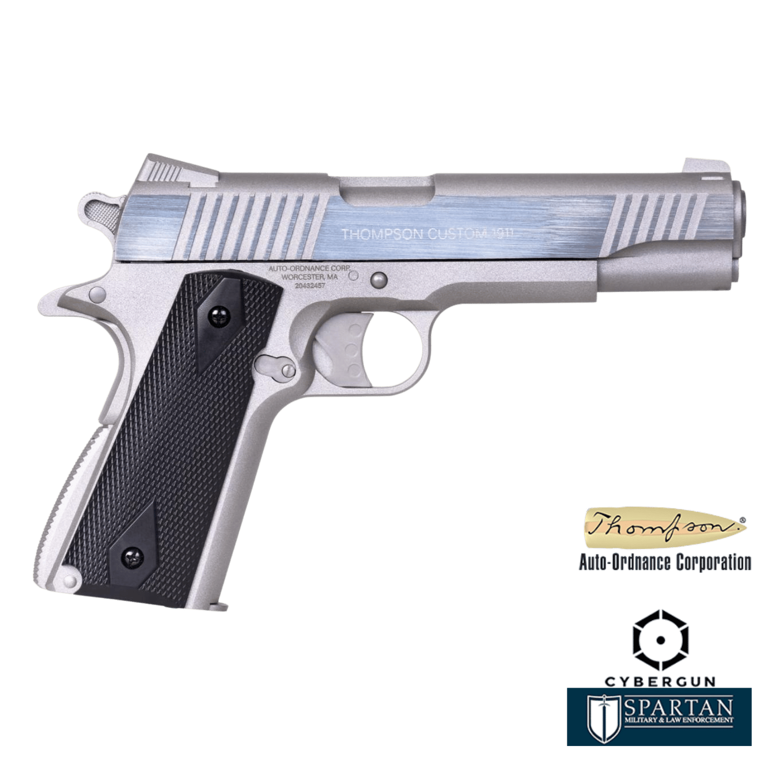 CYBERGUN Thompson 1911 SILVER  Lisanslı  2x6 Pellet Şarjör 3J 4.5mm CO2 NBB HAVALI Tabanca 438305