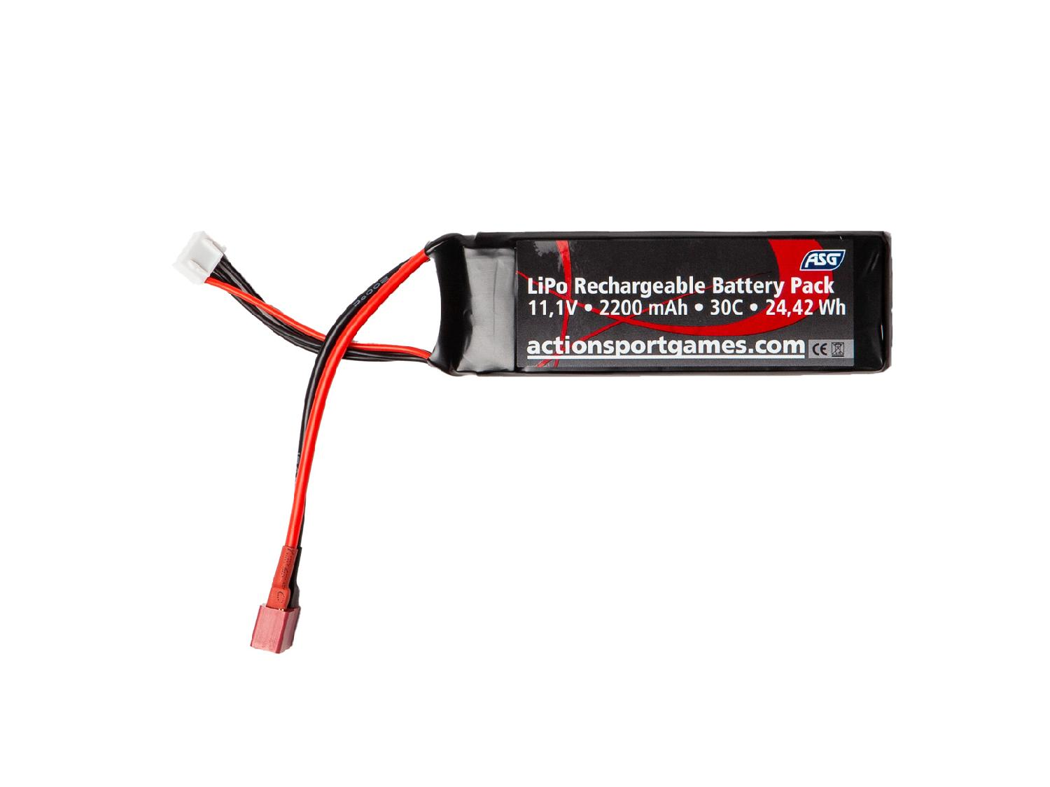 ASG 11.1V 2200 MAH 24,42Wh, 30C, T-plug Lipo Pil