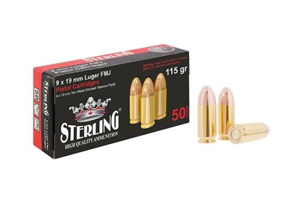 9x19mm Sterling LUGER (FMJ-124GRN) Tabanca Fişeği 1014