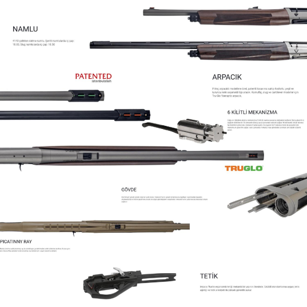 Impala Plus Rampart Grey Cantilever 12 Cal 47 cm - Yarı Otomatik Yivsiz Av Tüfeği