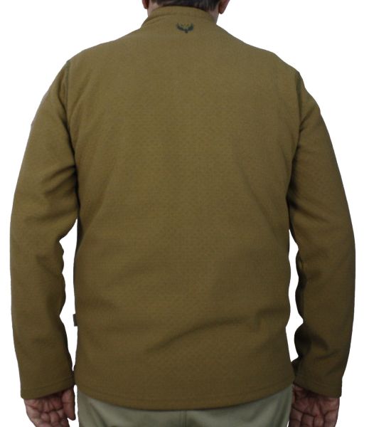 MUDEIR Fermuarlı Micro Polar Kumaş Cepli Spor Ceket (Poyraz) KAYOTE BROWN
