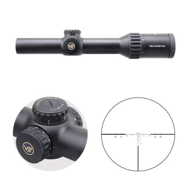 Vector Optics CONTINENTAL X8 1-8X24 SFP ED VET-BTR Artıkıl TACTICAL TÜFEK DÜRBÜNÜ SCOC-T37