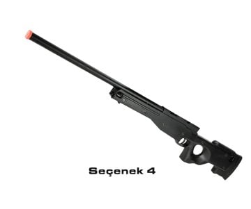 JG / Angel Custom L96 APS-2 Fabrika UPGRADE'li Airsoft Bolt Action Sniper Tüfeği - Siyah